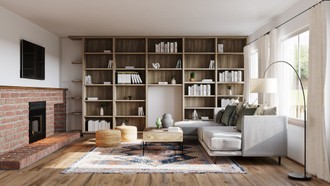 Bohemian, Midcentury Modern Living Room by Havenly Interior Designer Ivanna