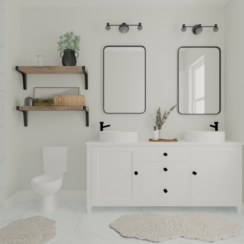 Modern, Farmhouse Bathroom Design by Havenly Interior Designer Alyssa