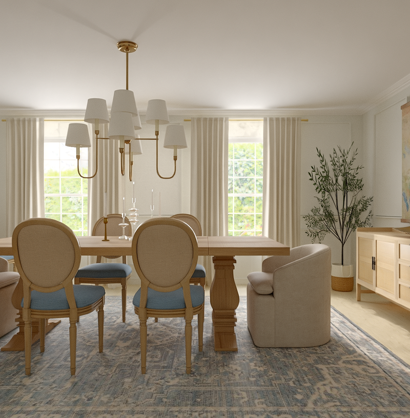 Classic, Coastal, Rustic Dining Room Design by Havenly Interior Designer Alyssa