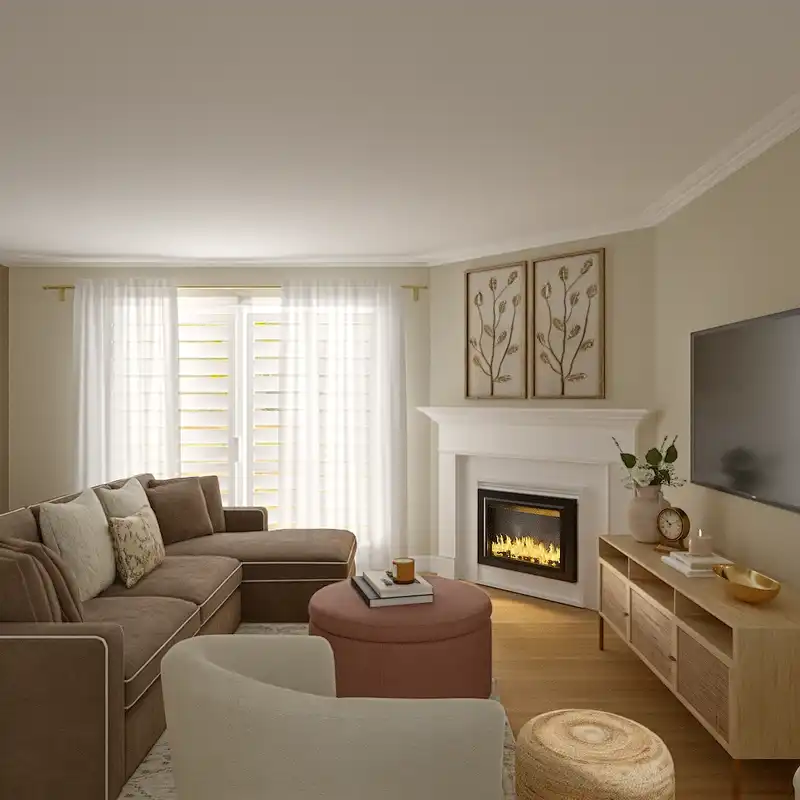 Classic, Traditional, Country, Preppy, Modern Cottage, Traditional Charm, Artful Eclectic Living Room Design by Havenly Interior Designer Tara