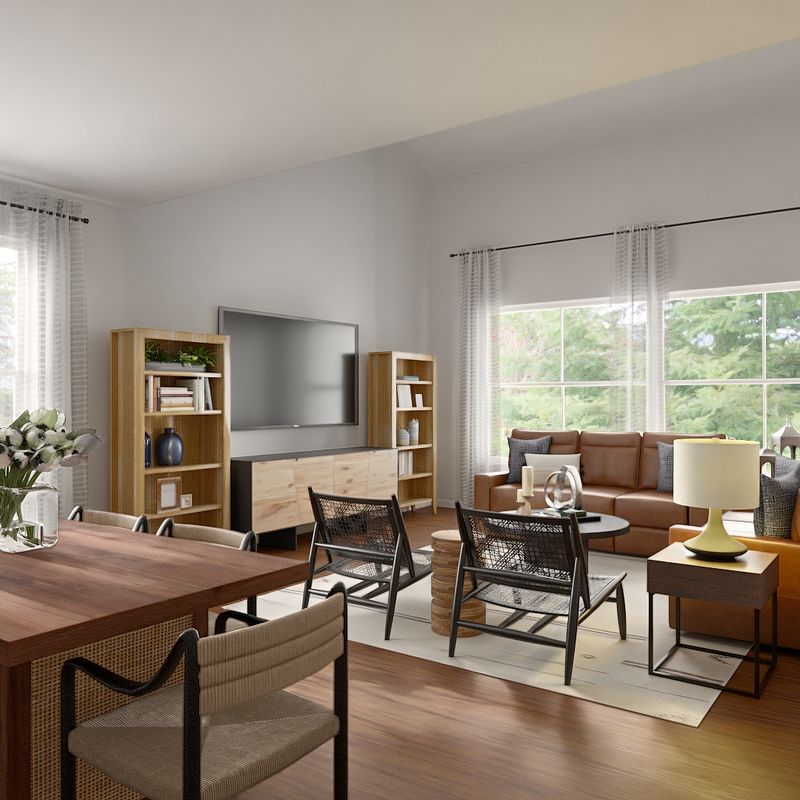 Modern, Eclectic, Bohemian Living Room Design by Havenly Interior Designer Danielle