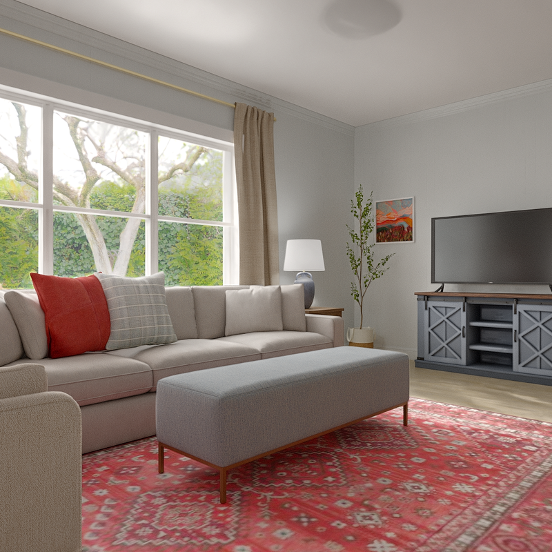 Classic, Farmhouse Reading Room Design by Havenly Interior Designer Alyssa