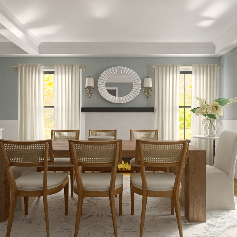Classic, Coastal, Traditional, Classic Coastal Dining Room Design by Havenly Interior Designer Tara